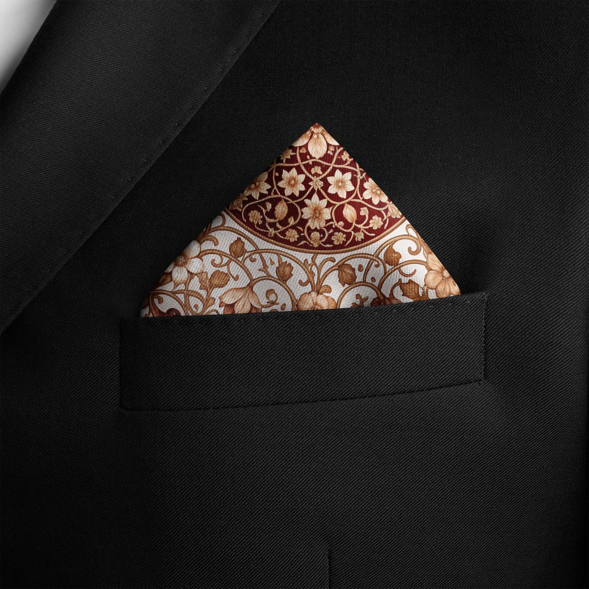 SEPIA GARDEN SILK POCKET SQUARE