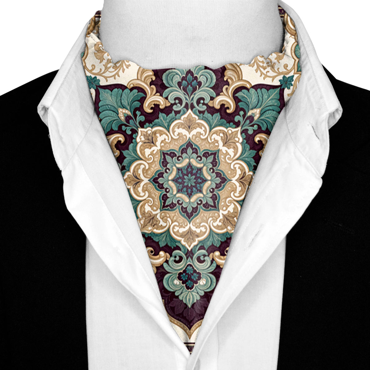 SERENE ARABESQUE SILK ASCOT – PREMIUM COLLECTION