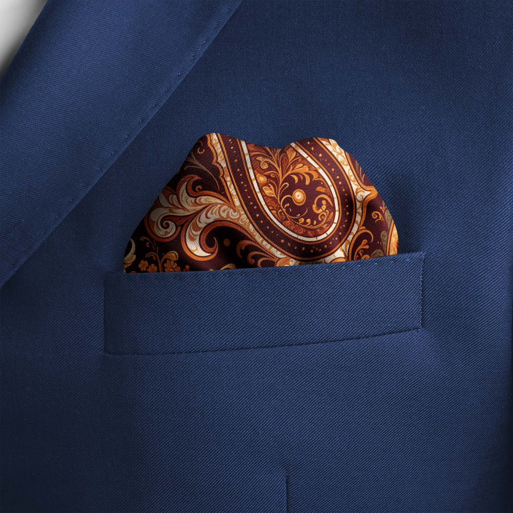 SIENNA PAISLEY SILK POCKET SQUARE
