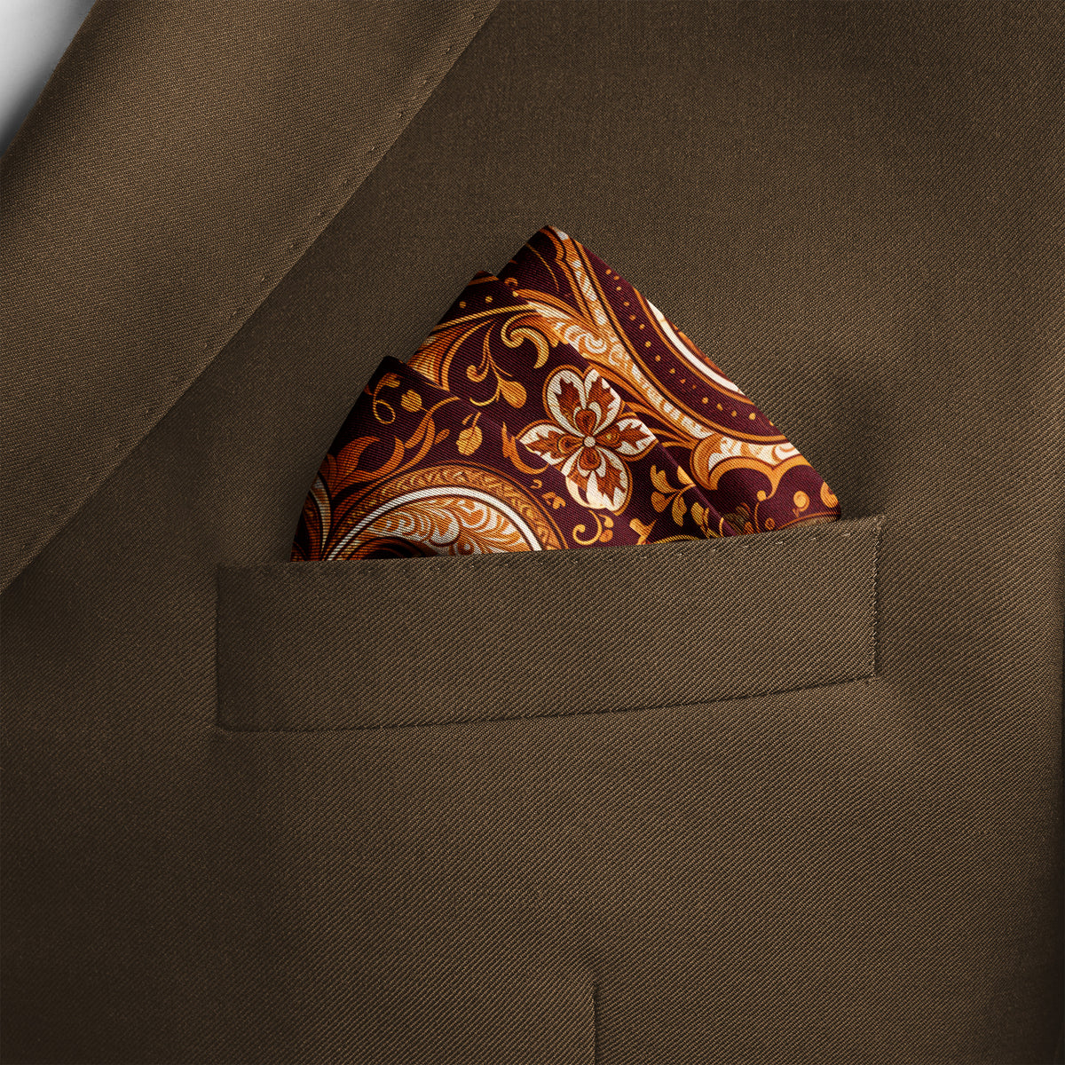 SIENNA PAISLEY SILK POCKET SQUARE