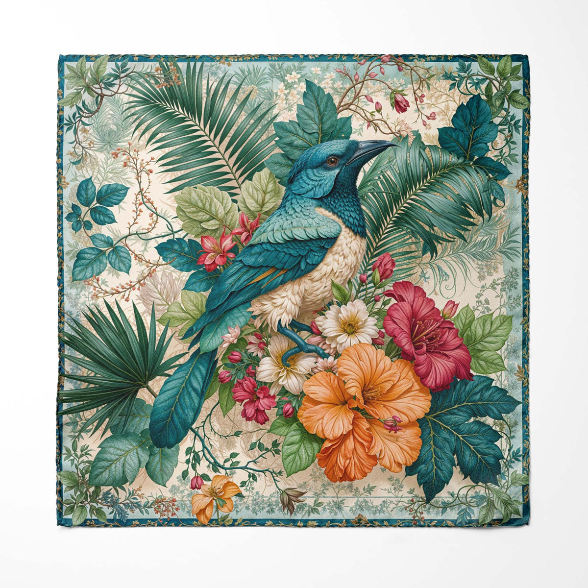TROPIC SERENADE SILK POCKET SQUARE
