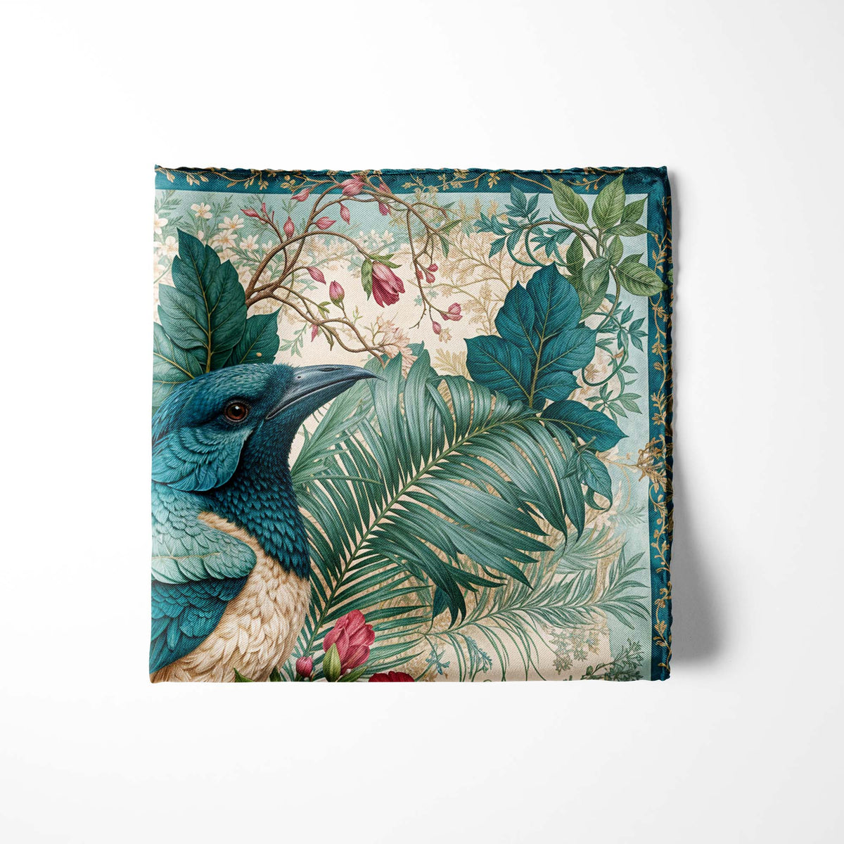 TROPIC SERENADE SILK POCKET SQUARE