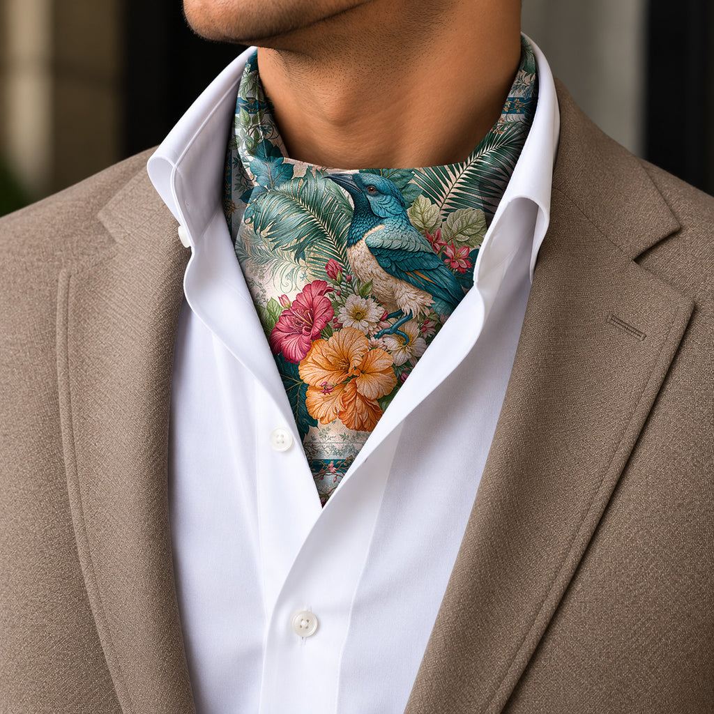 TROPIC SERENADE SILK ASCOT – PREMIUM COLLECTION