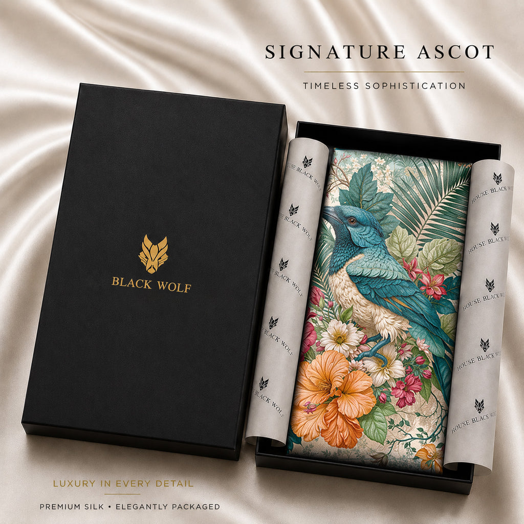 TROPIC SERENADE SILK ASCOT – PREMIUM COLLECTION