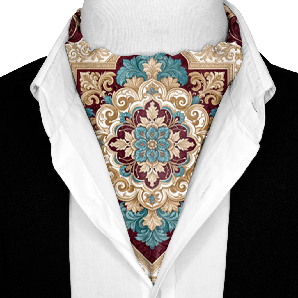 TURQUOISE ROYALE SILK ASCOT – PREMIUM COLLECTION