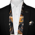Square Silk Scarf | Square Scarf | Black Wolf