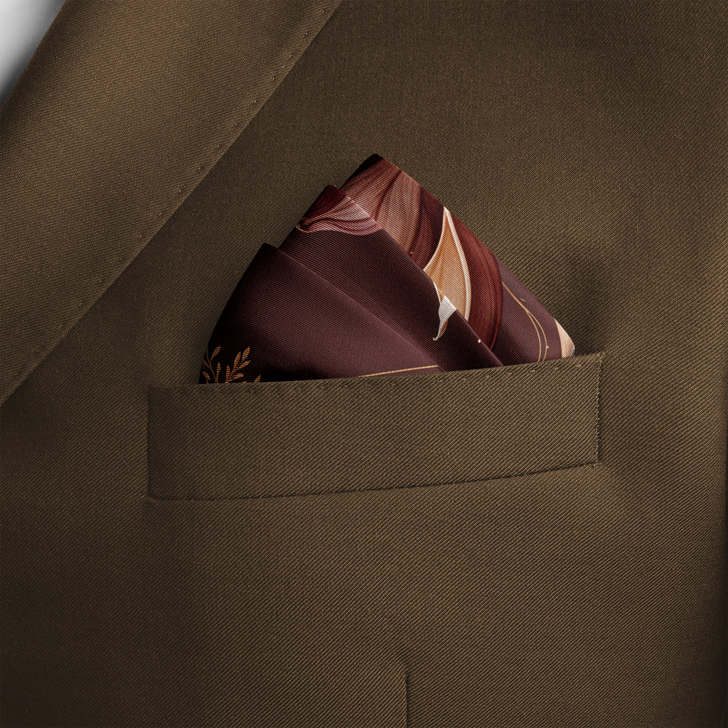 VALVET MAGNOLIA SILK POCKET SQUARE