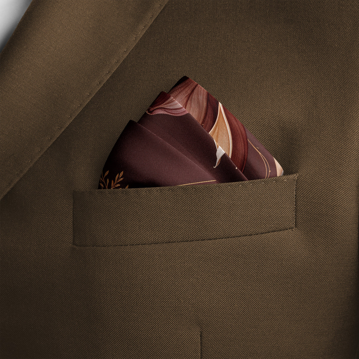 VALVET MAGNOLIA SILK POCKET SQUARE