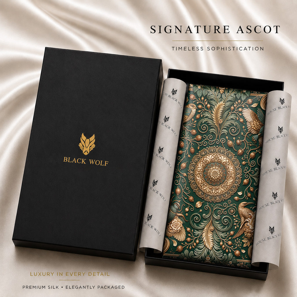 VINTAGE VERSAILLES SILK ASCOT – PREMIUM COLLECTION