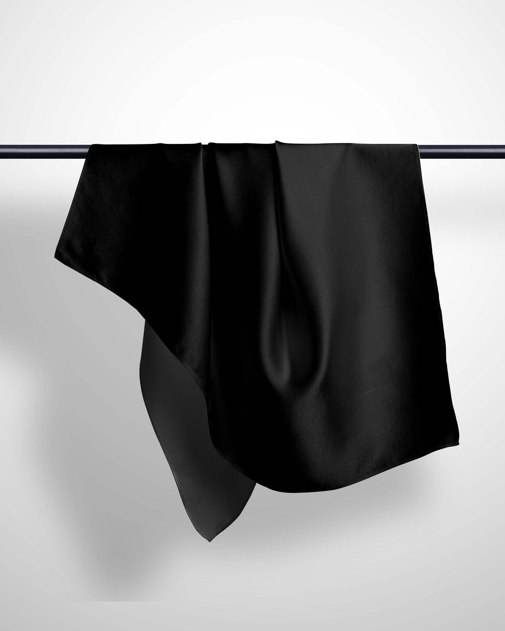 JET BLACK SILK WOMEN SCARF – PREMIUM COLLECTION