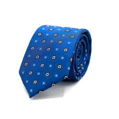 BLUE POLKA TIE AND POCKET SQUARE SET