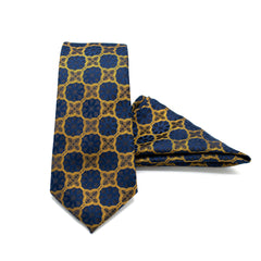 GOLD LUXURY TIE AND POCKET SQUARE SET