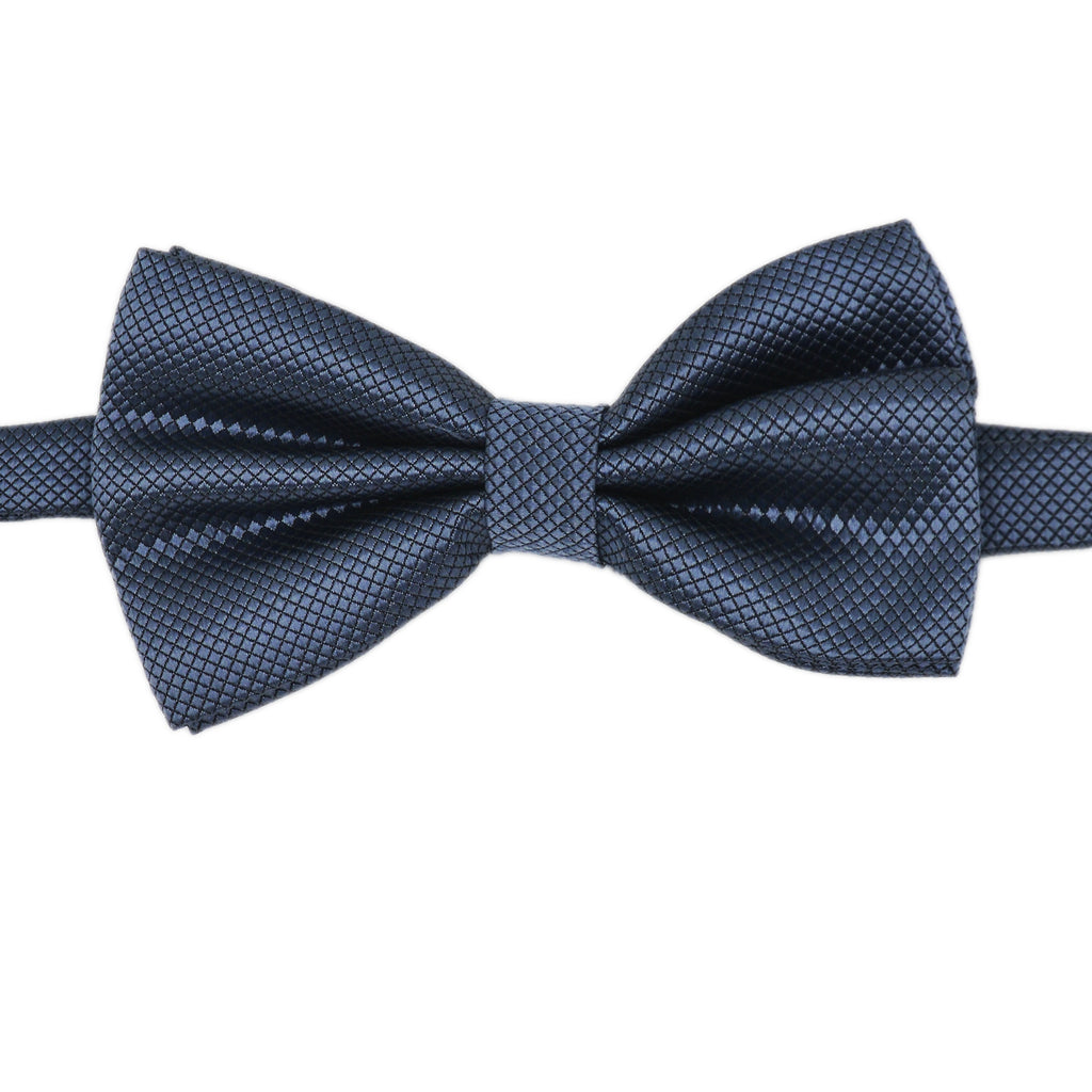 GREY BLACK  SILK BOW TIE