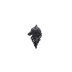 BLACK WOLF BROOCH