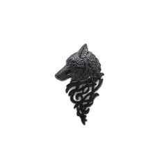 BLACK WOLF BROOCH