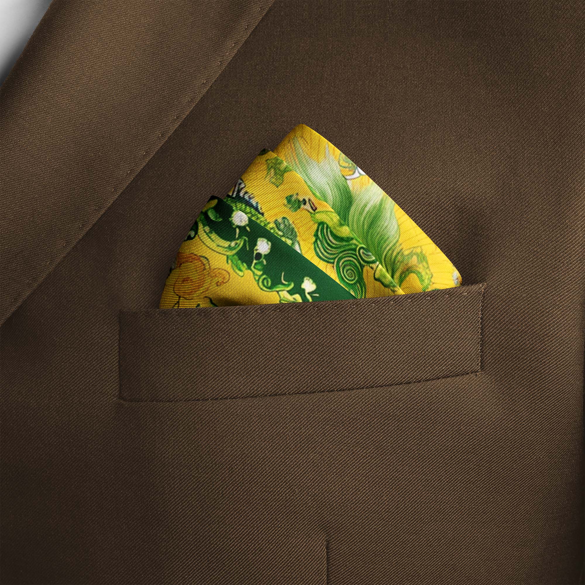 CHINESE DRAGON SILK POCKET SQUARE