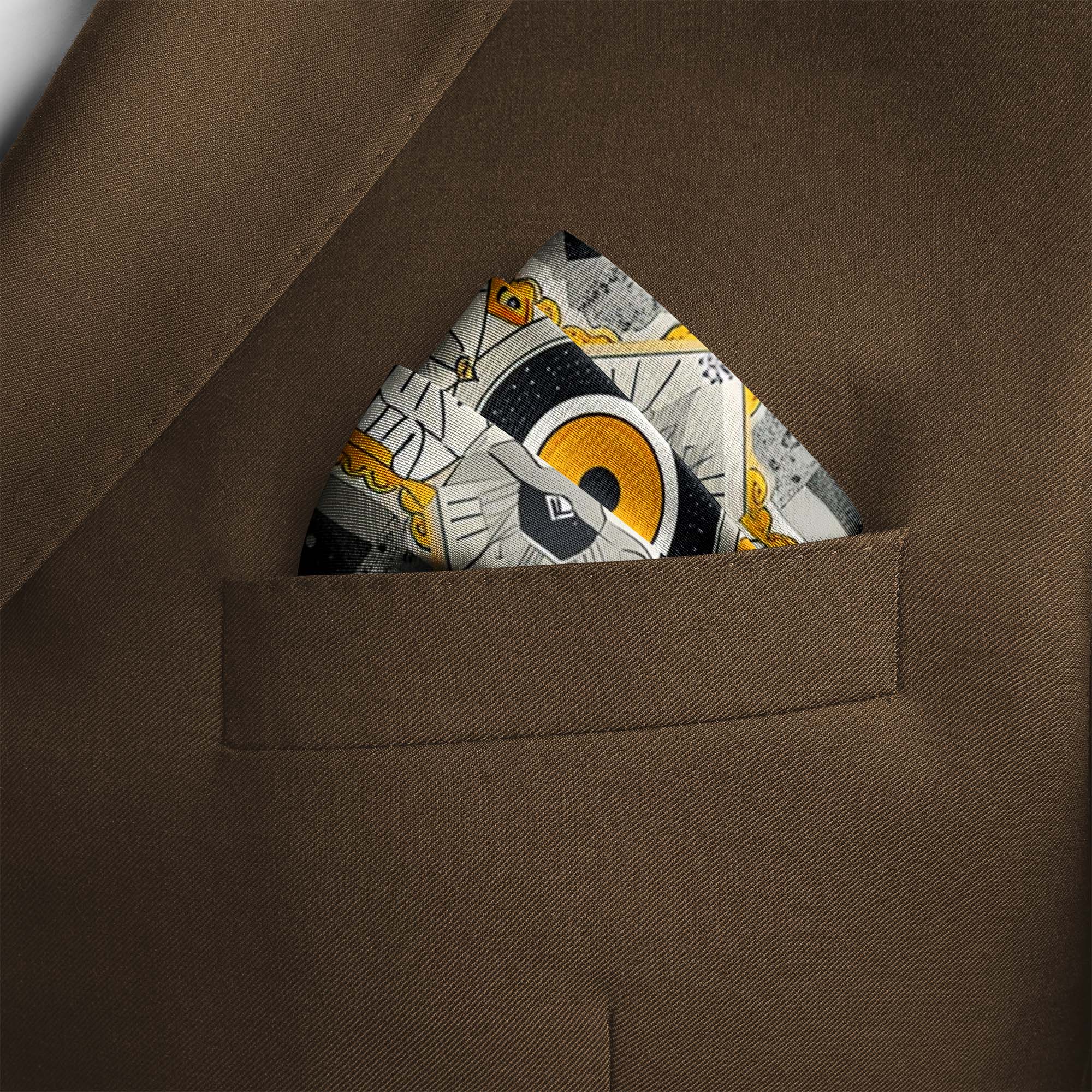 ETHNIC ABSTRACT SILK POCKET SQUARE