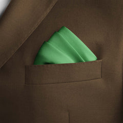 FERN GREEN SILK POCKET SQUARE