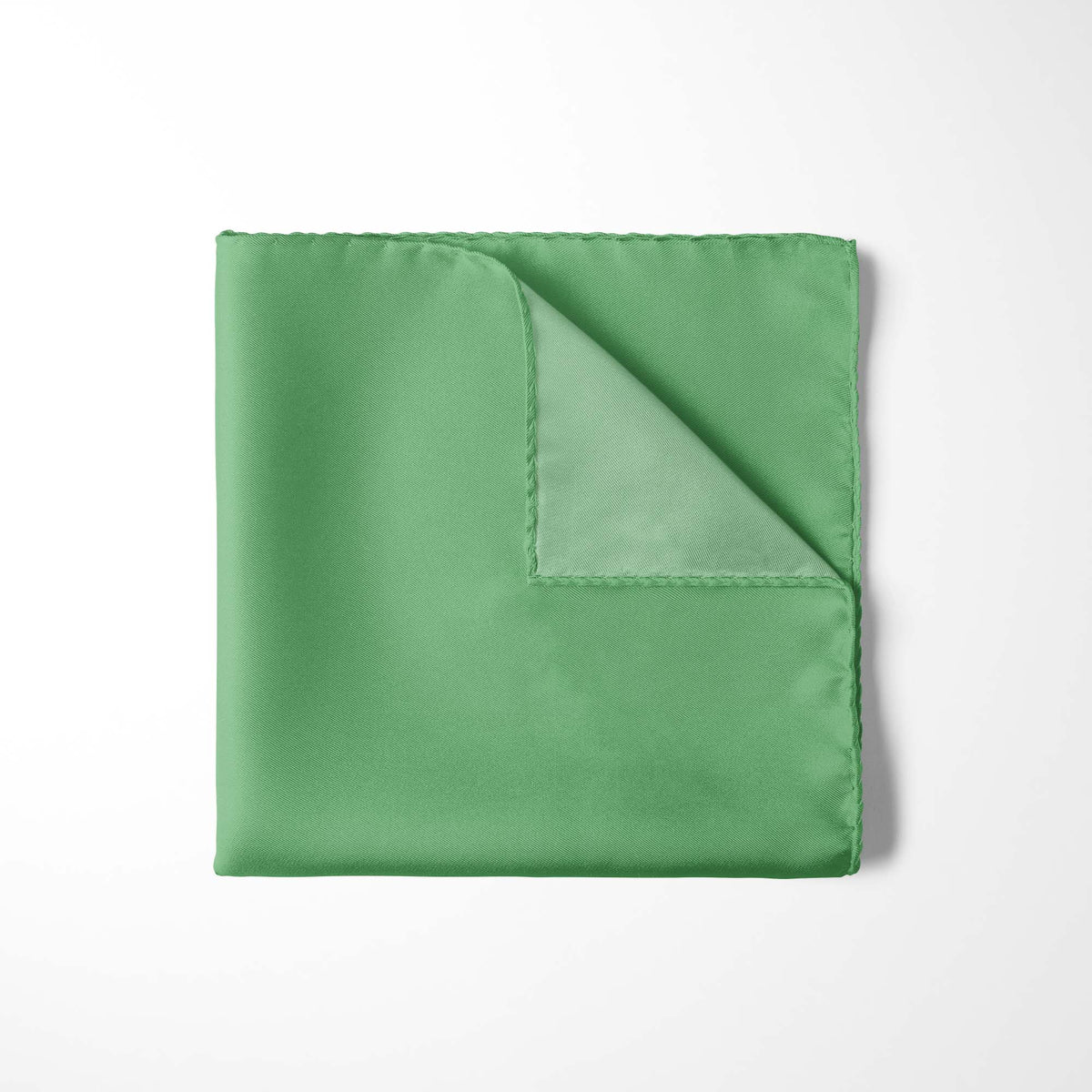 FERN GREEN SILK POCKET SQUARE