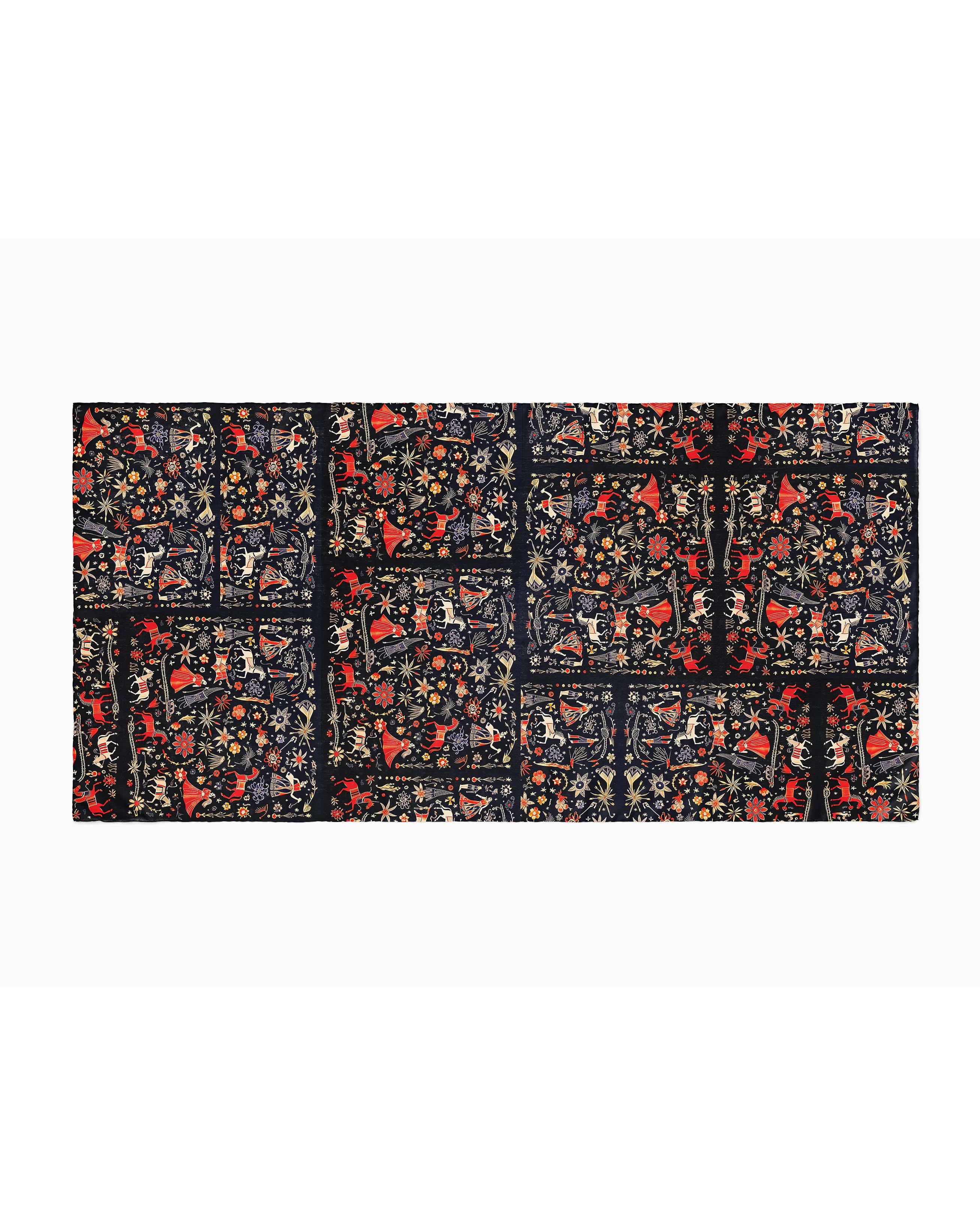 FOLK ART SILK WOMEN HIJAB – PREMIUM COLLECTION