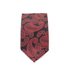 ROYAL RED SWIRL TIE AND POCKET SQUARE SET