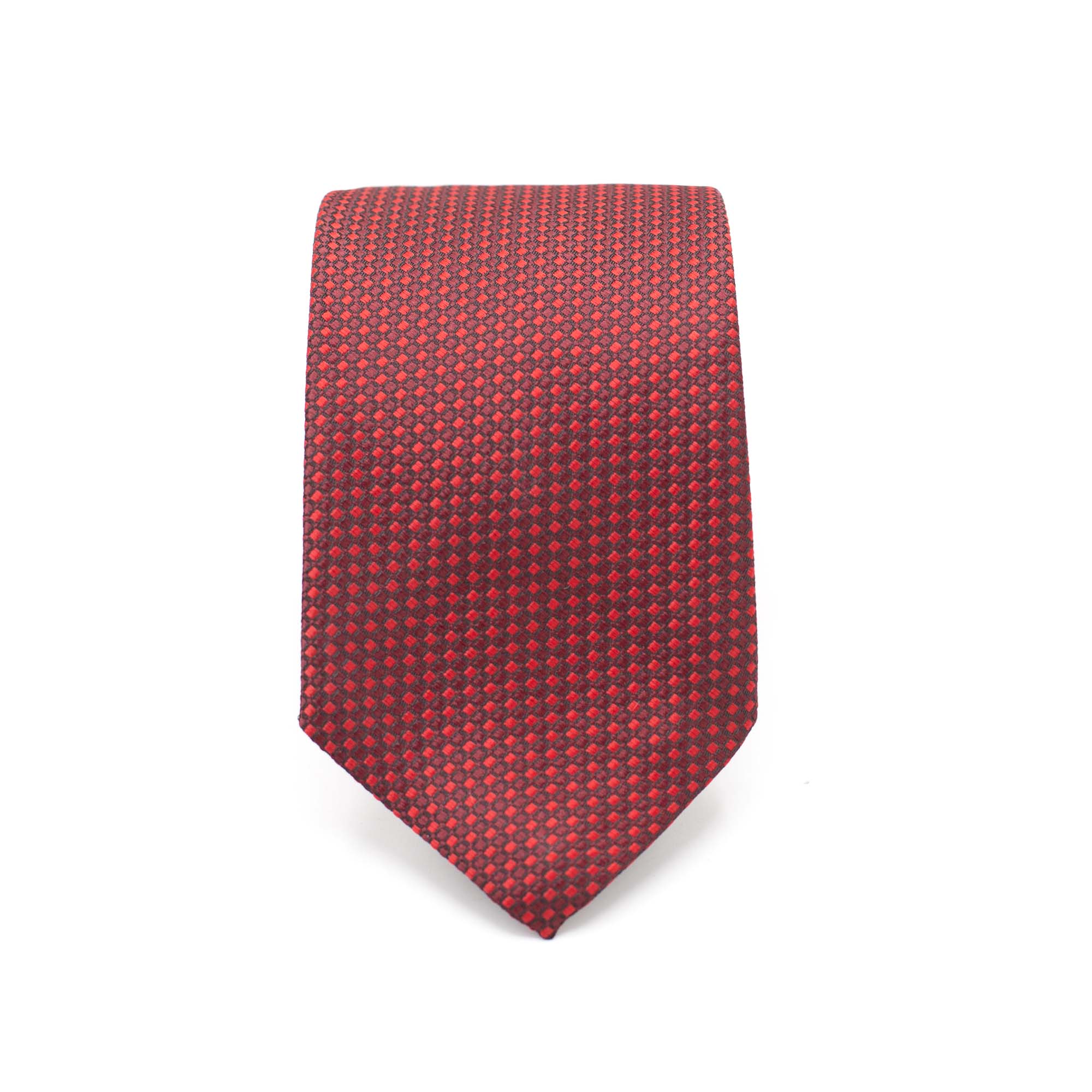 RED HORIZON TIE AND POCKET SQUARE SET