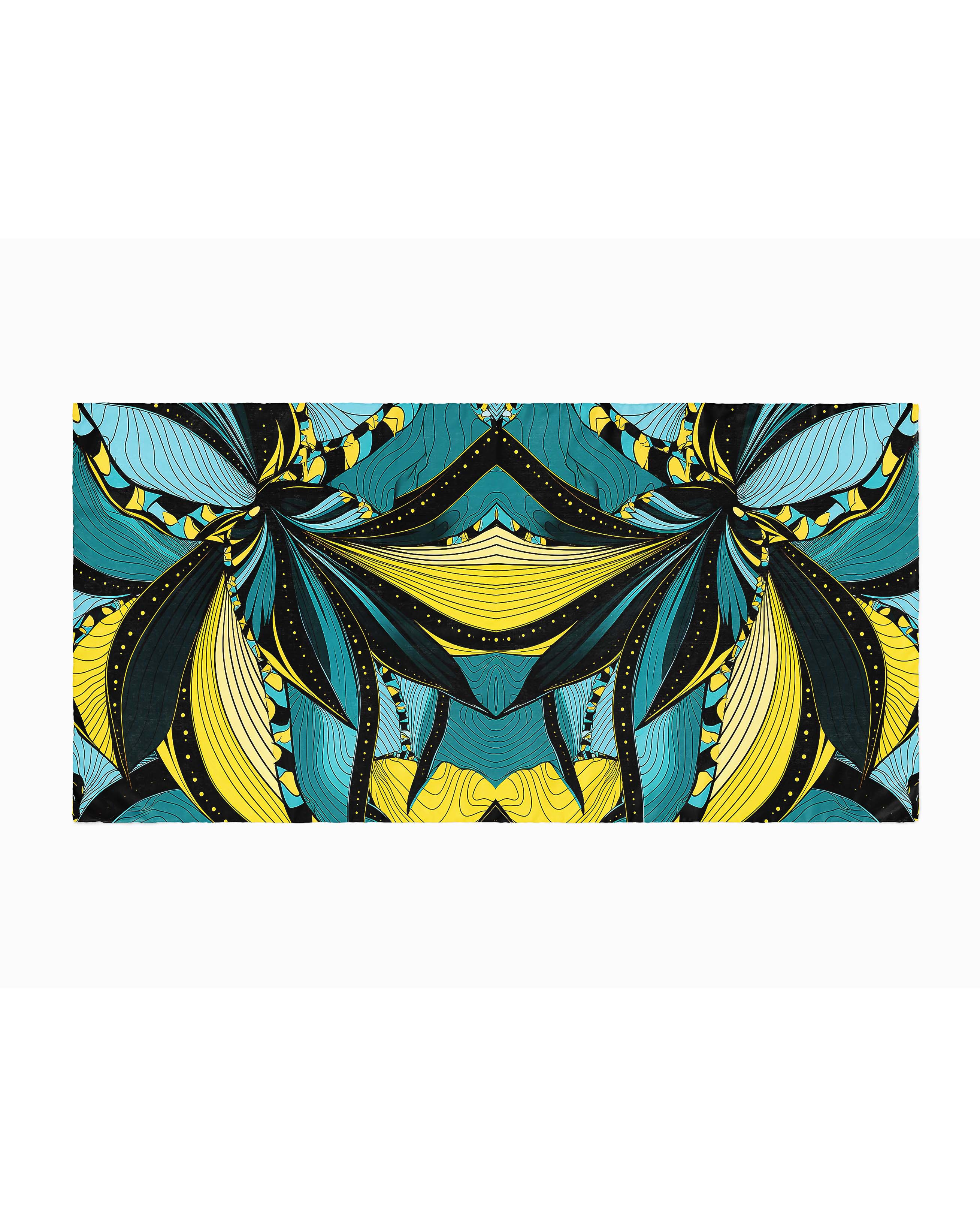 GEOMETRIC COLORFUL ABSTRACT SILK WOMEN SCARF – PREMIUM COLLECTION