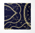 GOLDEN CHAIN LOOP SILK POCKET SQUARE
