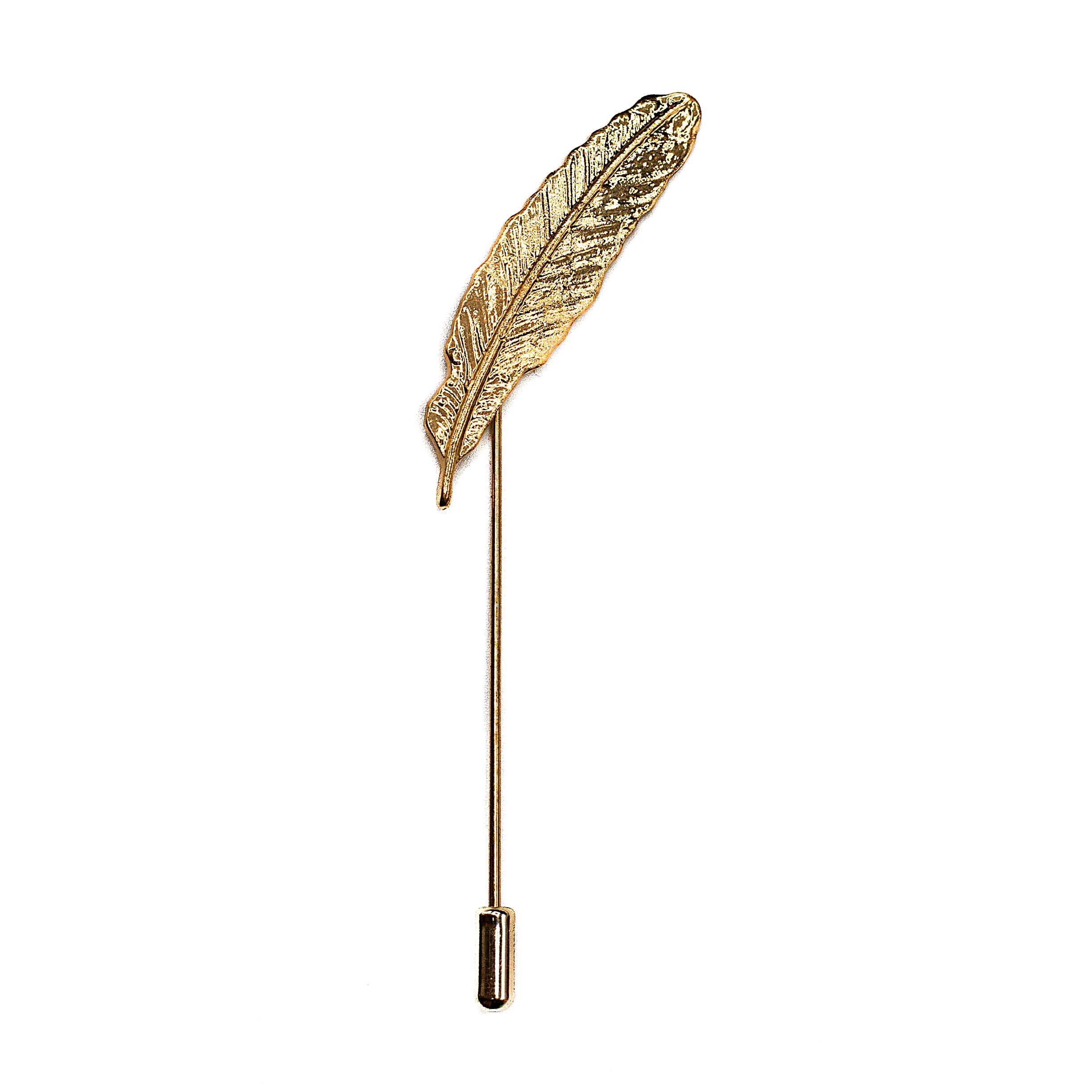 GOLDEN ROYAL LEAF BROOCH