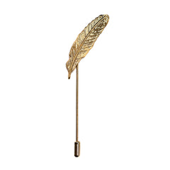 GOLDEN ROYAL LEAF BROOCH