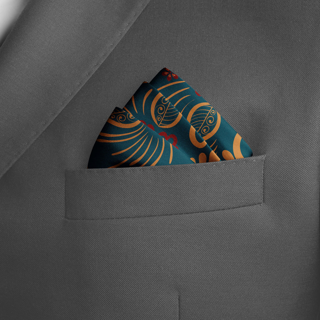 LUXURY FLORAL SILK POCKET SQUARE