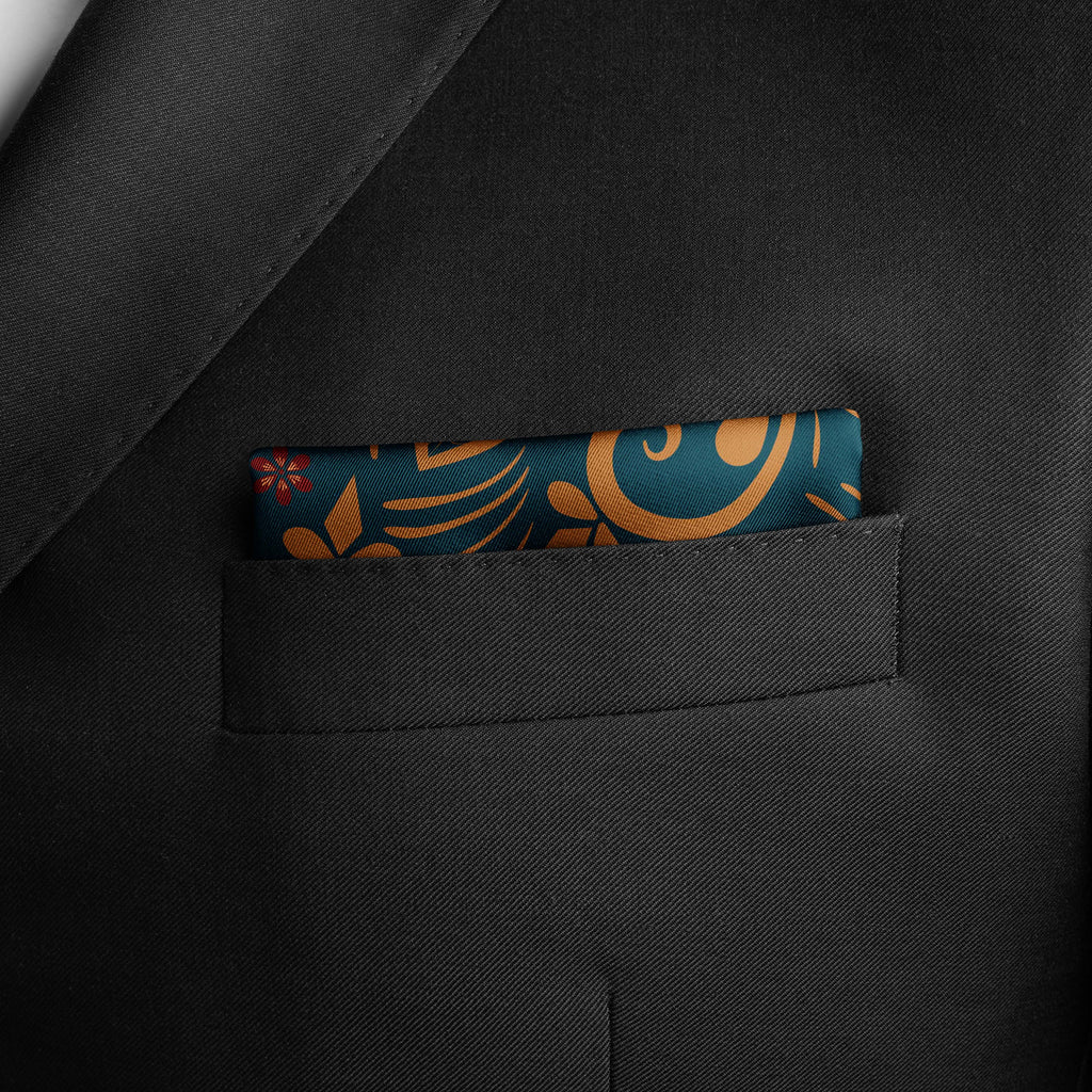 LUXURY FLORAL SILK POCKET SQUARE