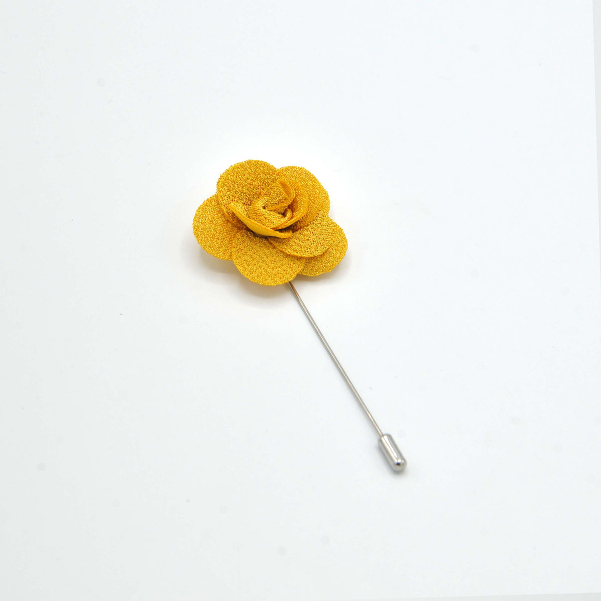 MUSTARD FLORAL LAPEL PIN