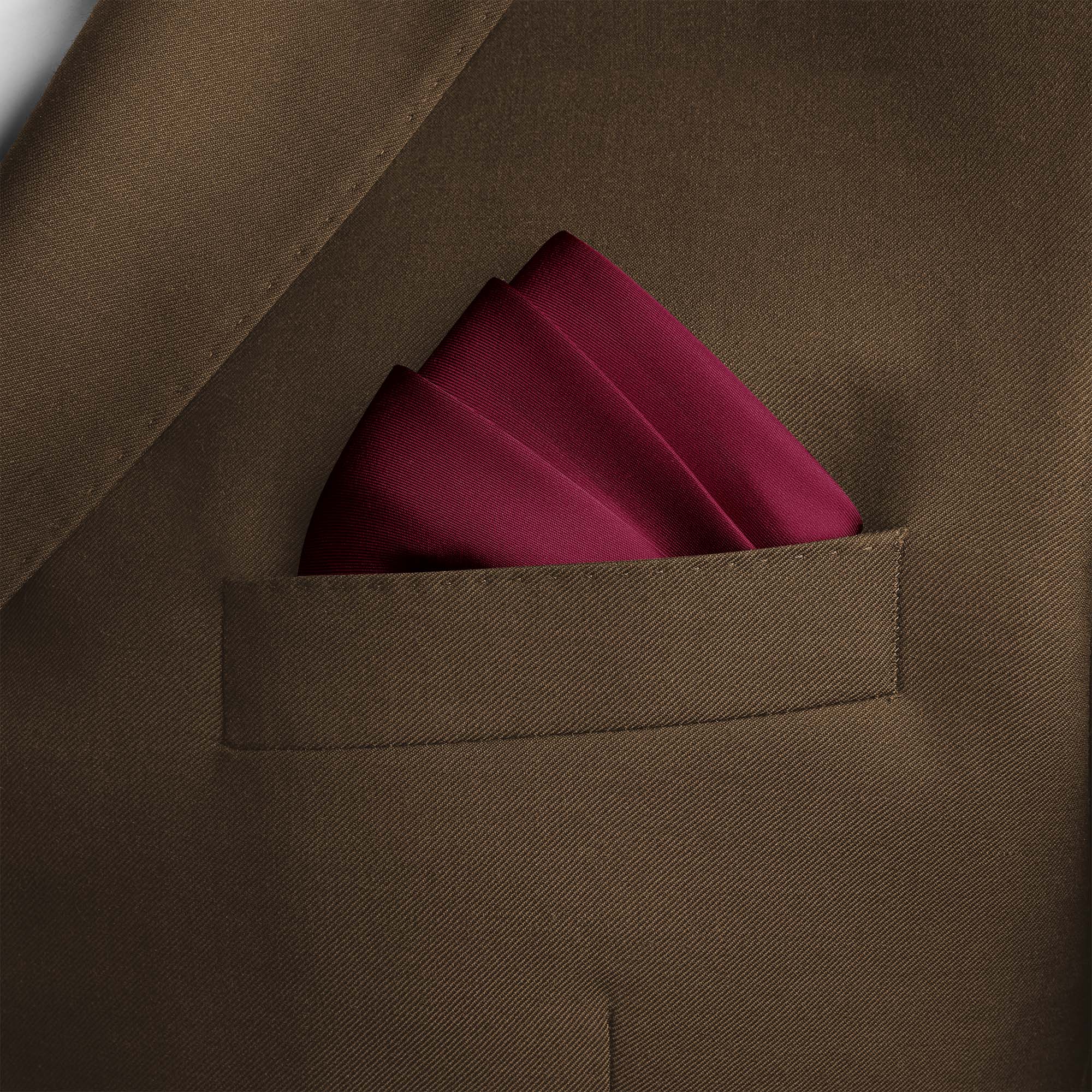 MAUVE SILK POCKET SQUARE