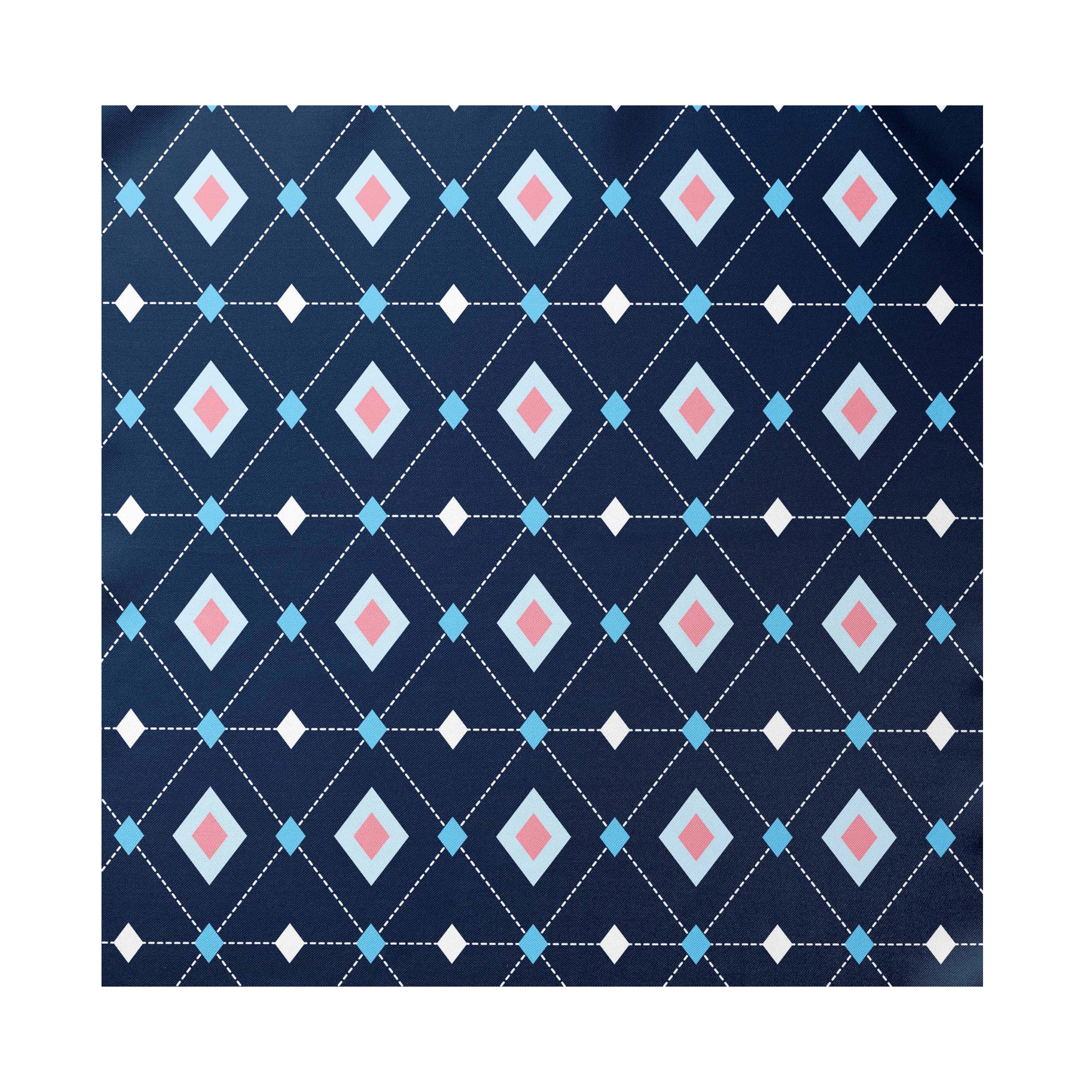 GEOMETRIC DIAMOND BLUE MEN SCARF - PREMIUM COLLECTION