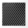 SILVER GEOMETRIC SILK POCKET SQUARE