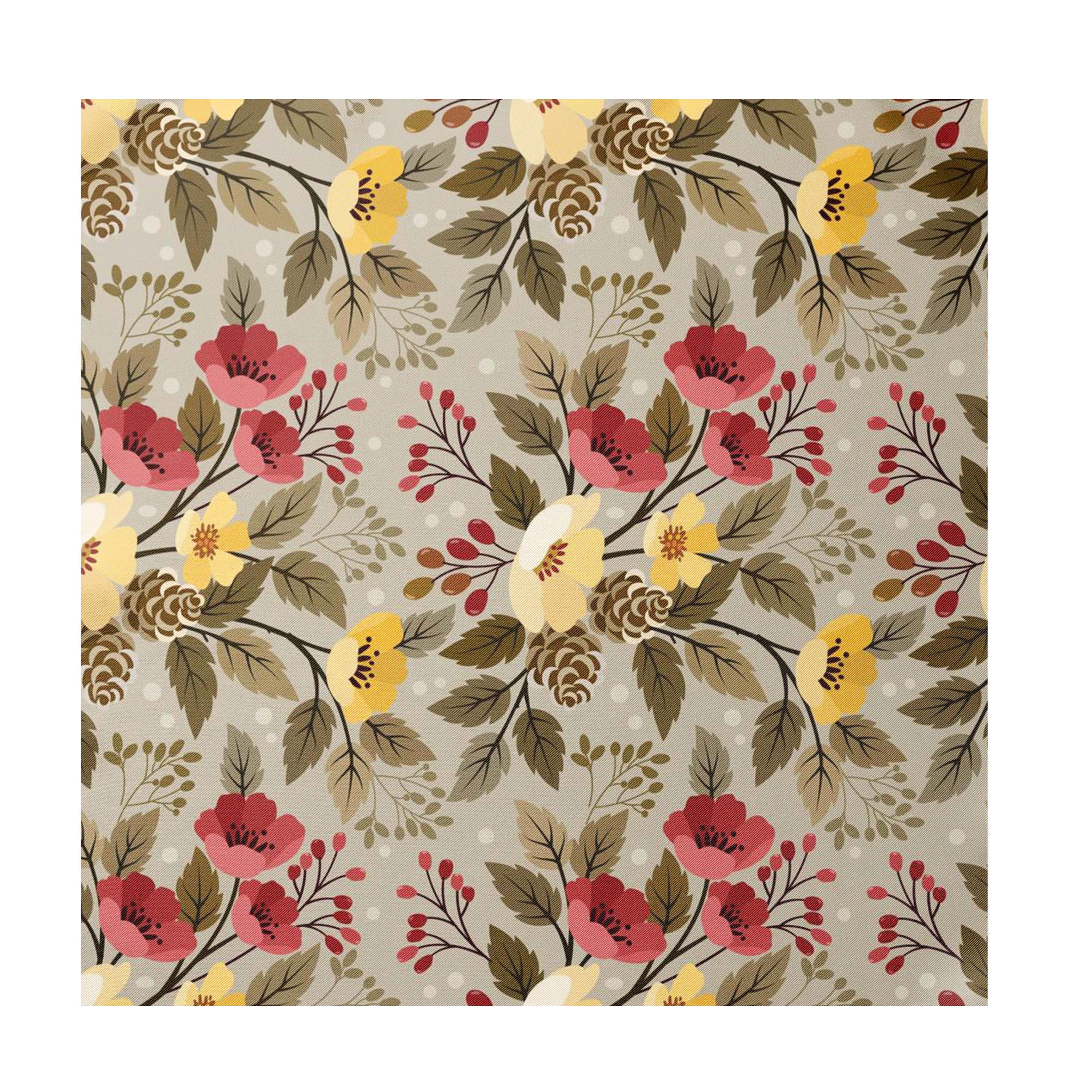 FLOWER PATTERN  SILK ASCOT AND POCKET SQUARE SET – PREMIUM COLLECTION