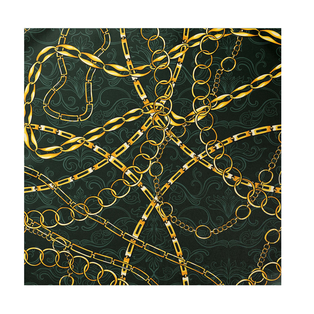 LOOP CHAIN SILK ASCOT AND POCKET SQUARE SET – PREMIUM COLLECTION