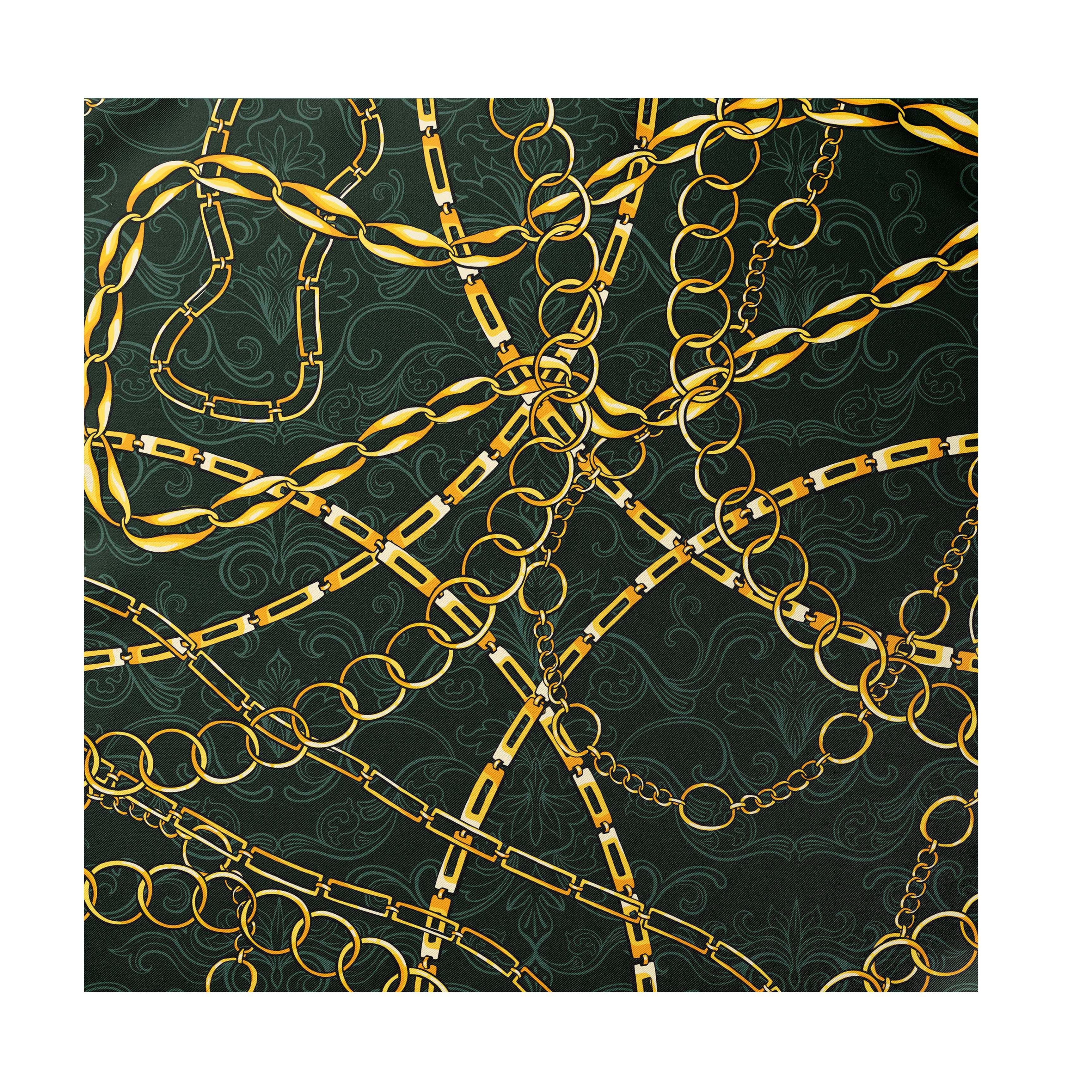 LOOP CHAIN SILK ASCOT AND POCKET SQUARE SET – PREMIUM COLLECTION