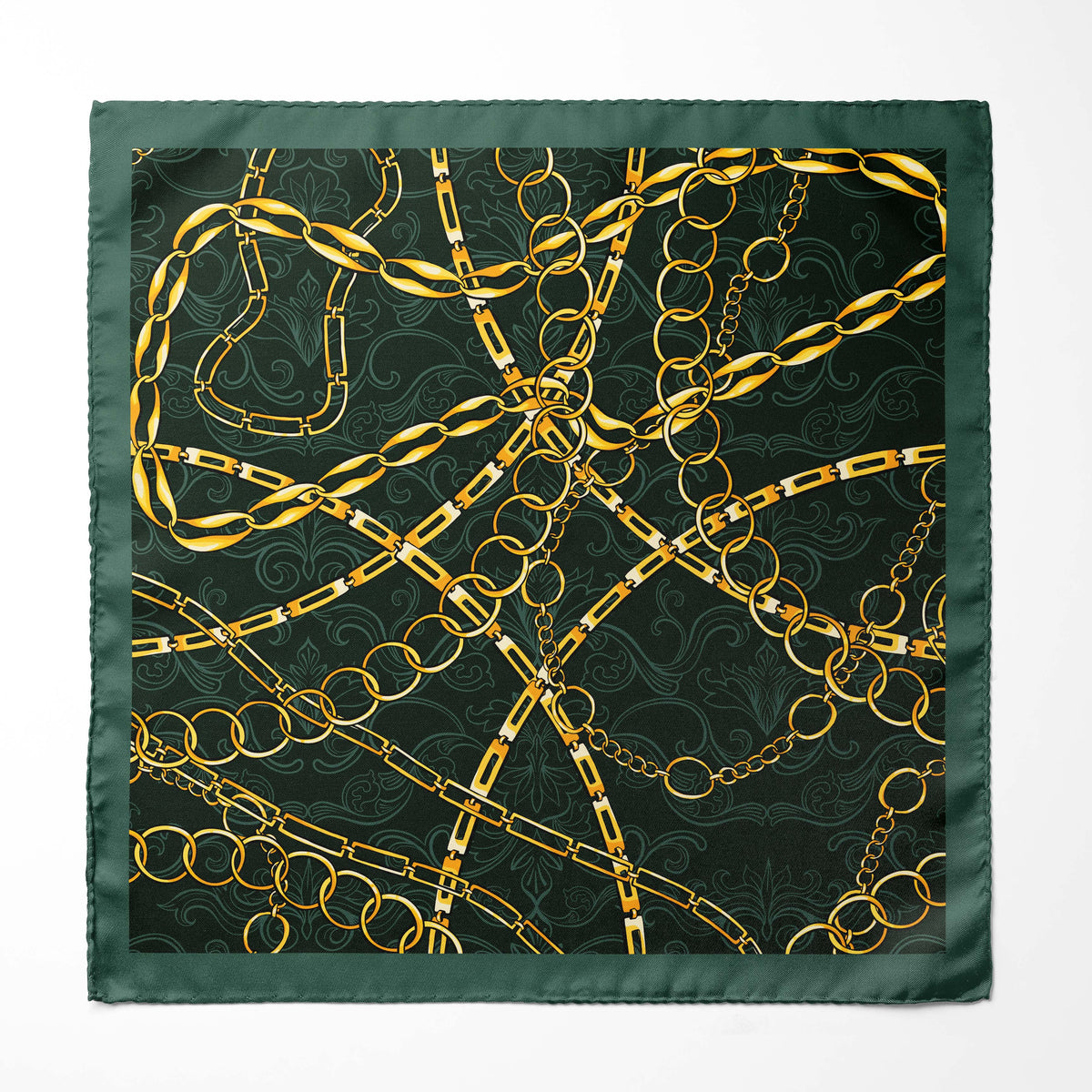 LOOP CHAIN SILK POCKET SQUARE