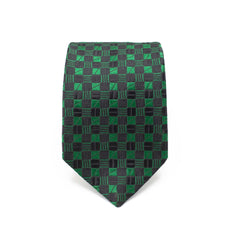 MIDNIGHT MATRIX TIE AND POCKET SQUARE