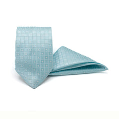 SKYLINE SQUARES TIE AND POCKET SQUARE SET