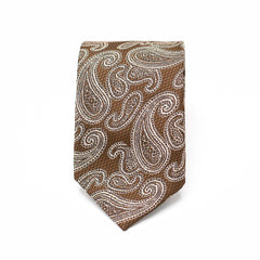 BRONZE PAISLEY TIE AND POCKET SQUARE SET