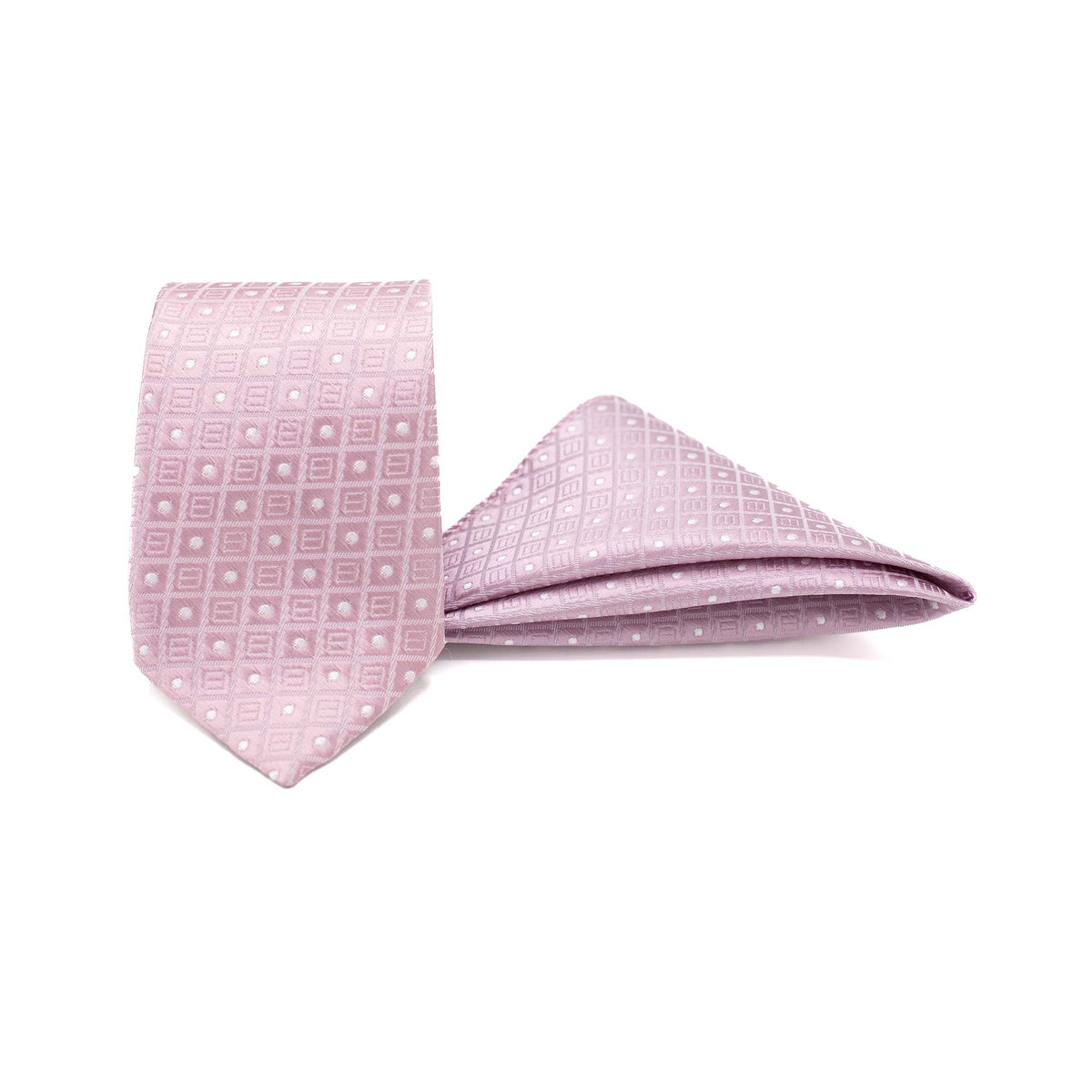 ROSÉ CHARM TIE AND POCKET SQUARE SET