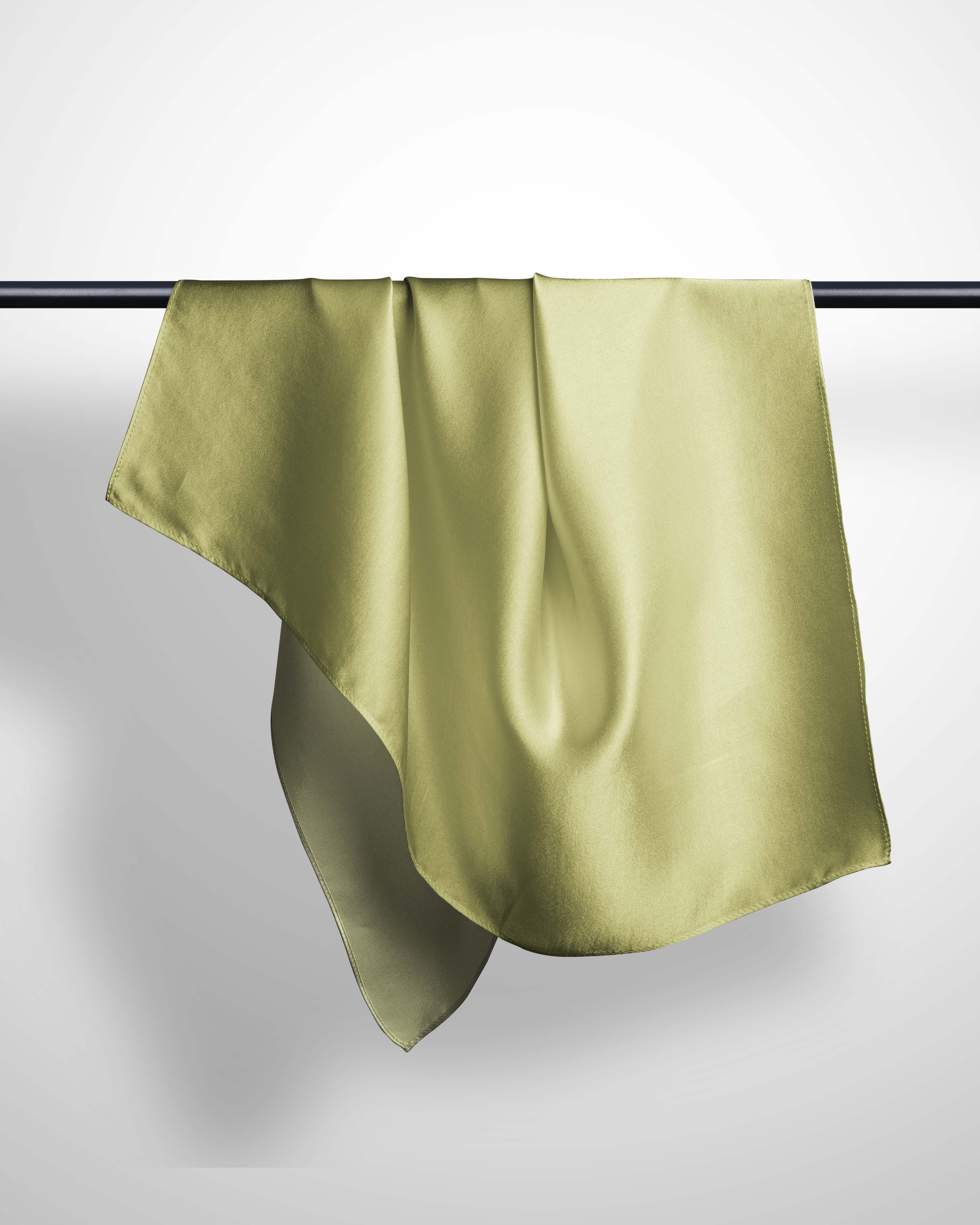 OLIVE GREEN SILK WOMEN SCARF - PREMIUM COLLECTION