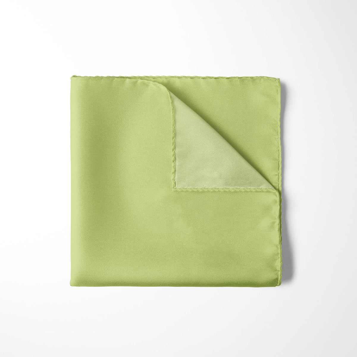 PISTACHIO GREEN SILK POCKET SQUARE