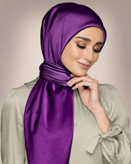 SOLID PURPLE SILK WOMEN HIJAB – PREMIUM COLLECTION