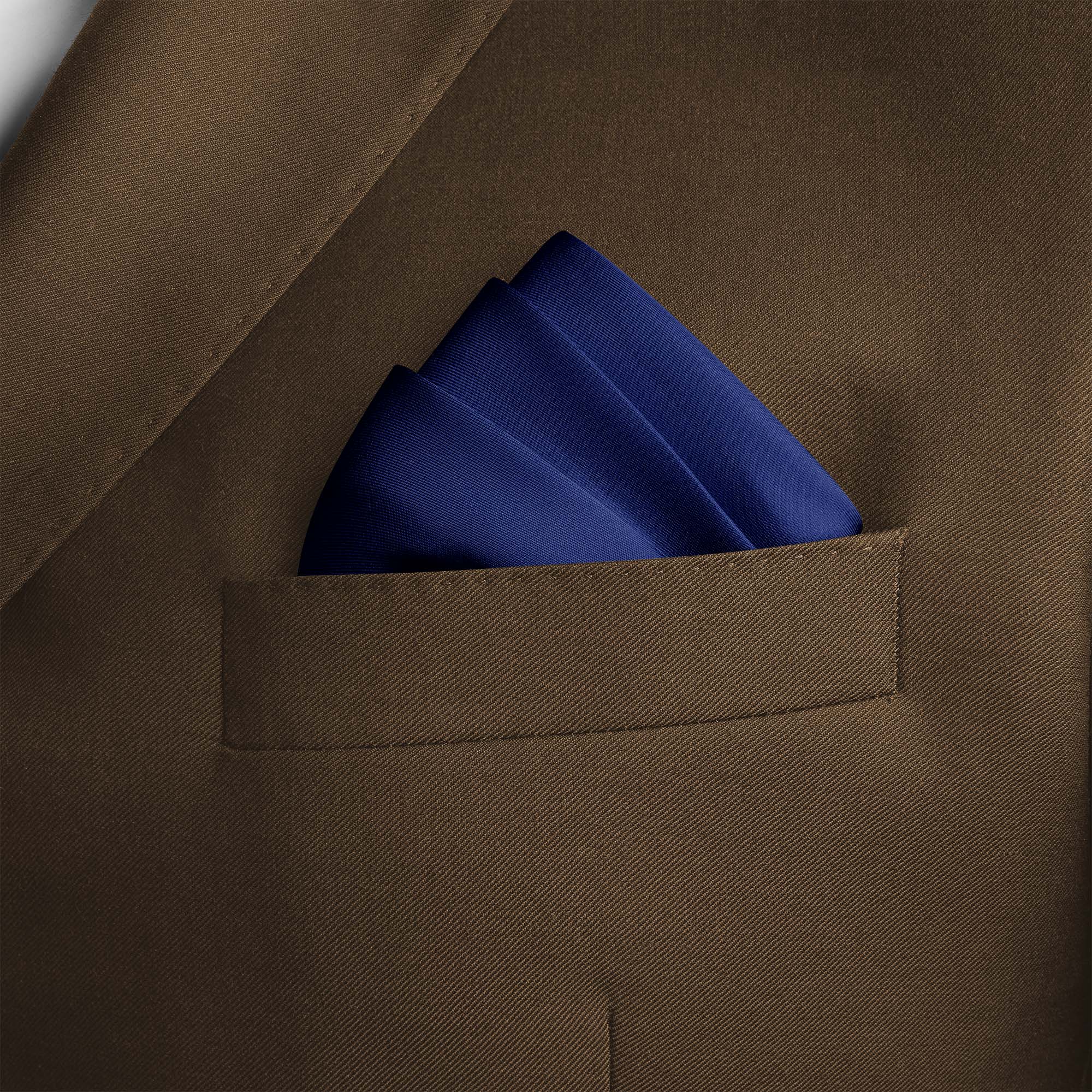 ROYAL BLUE SILK POCKET SQUARE