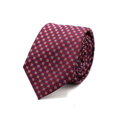 MAROON POLKA DOT TIE AND POCKET SQUARE SET