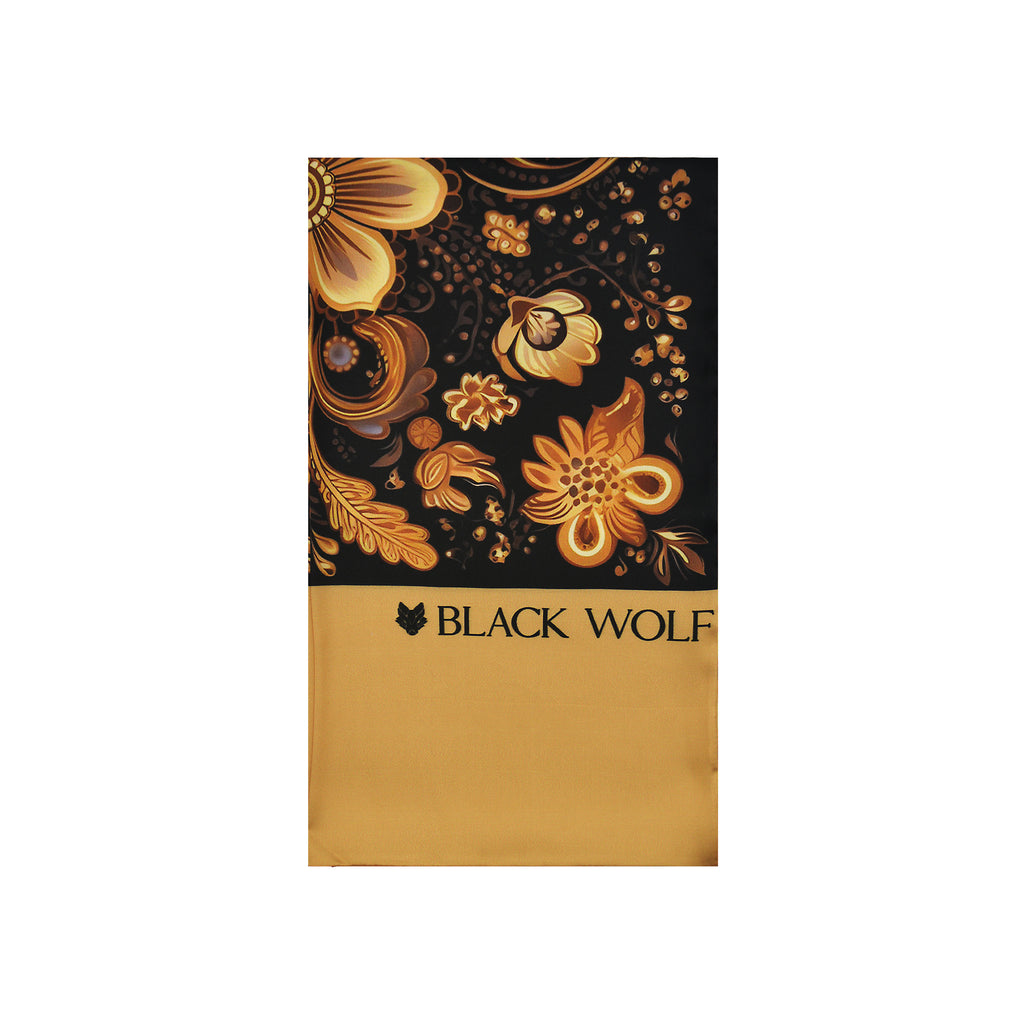 WILLIAM MORRIS GOLD AND BLACK MEN SCARF - PREMIUM COLLECTION